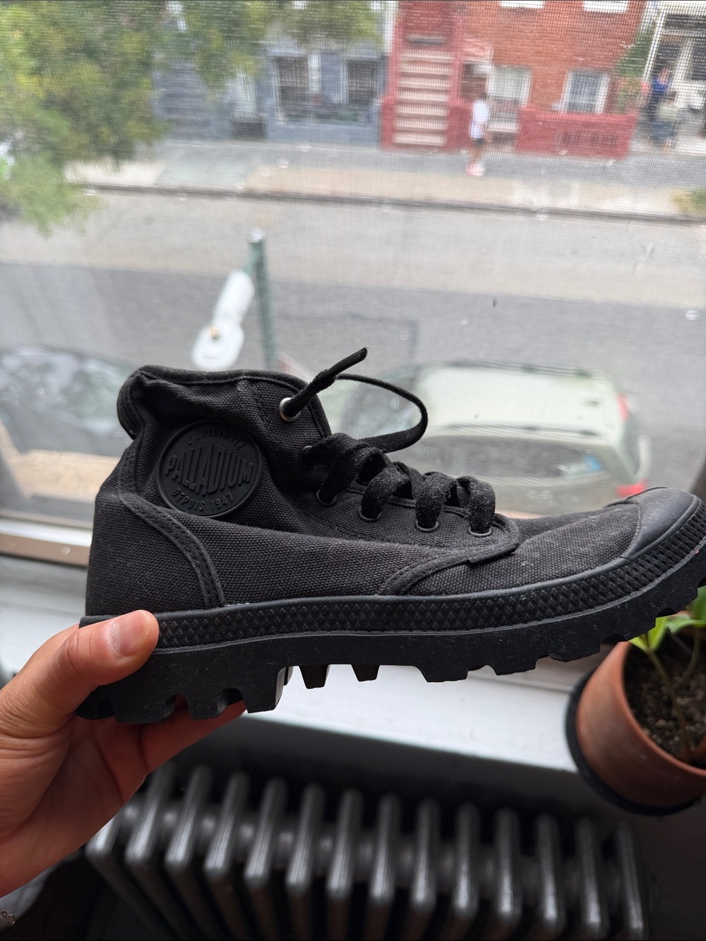 Palladium Kids Black Canvas Rugged High-Top Sneakers